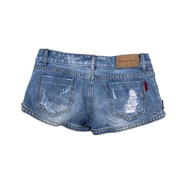 RARE Michun Jean Shorts Size 27 - Picture 3 of 6